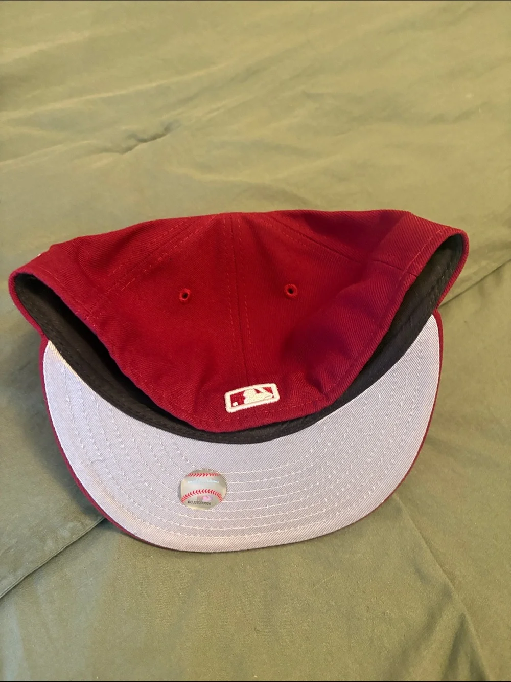 New Era Burgundy Fitted Yankees Cap with White NY Logo
